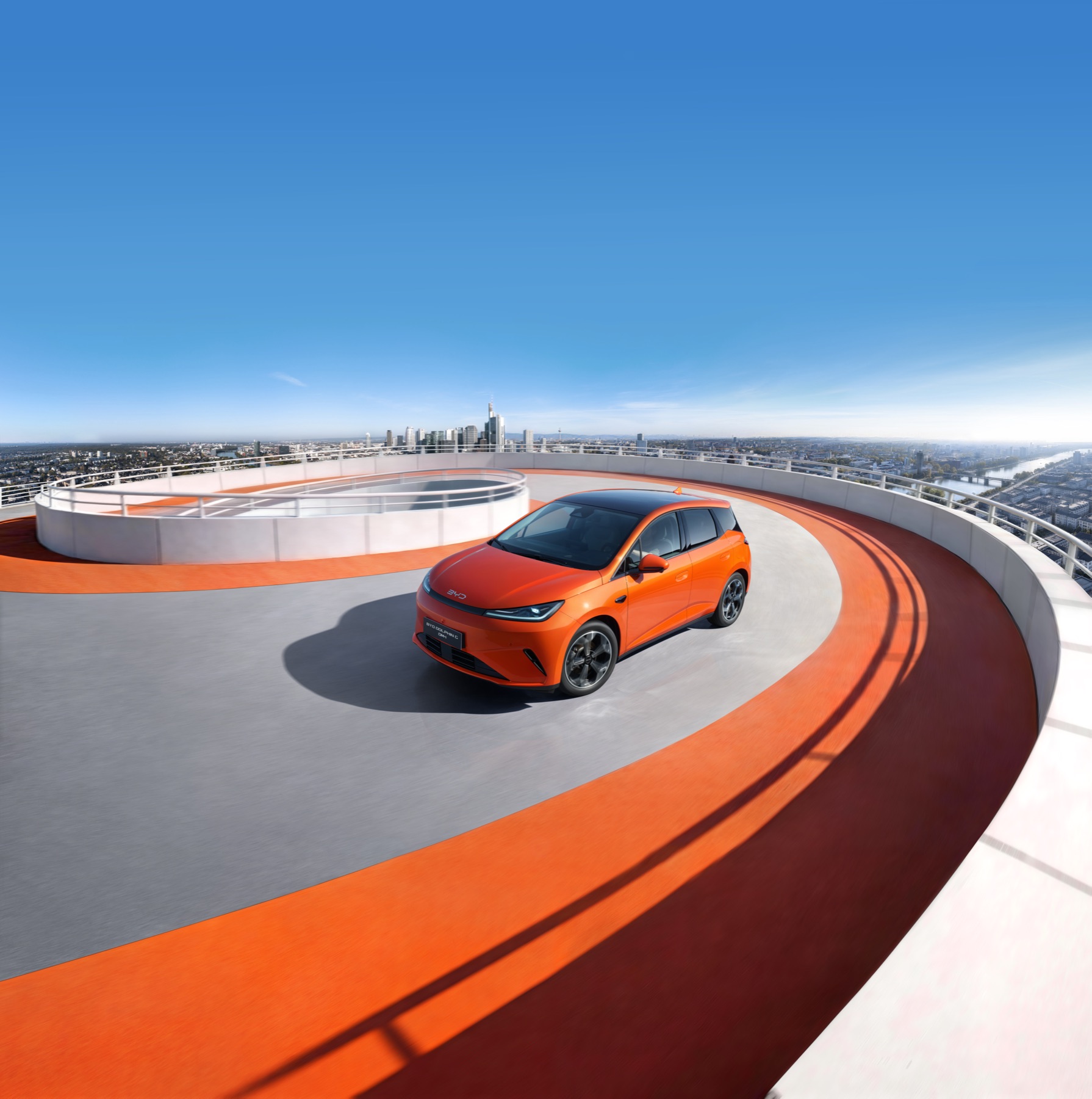 BYD Dolphin G DM-i in Orange Sunset